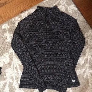 Long sleeve half zip athletic jacket